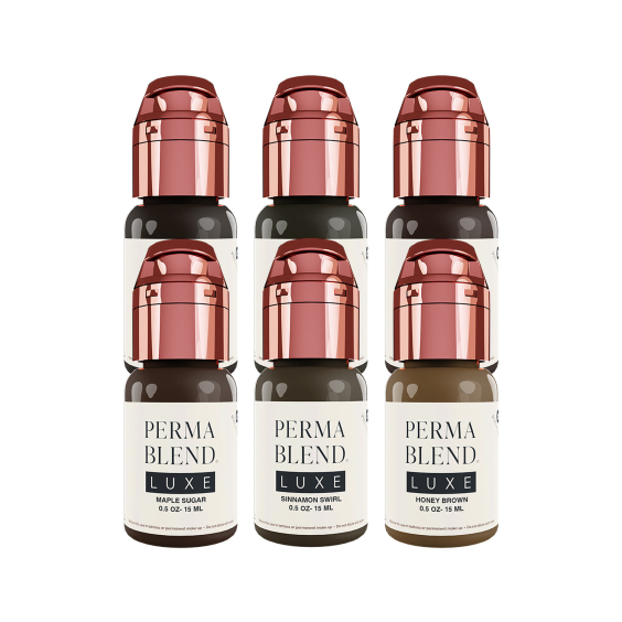 Inchiostro Perma Blend LUXE PMU - The Chocolate Collection - Set Completo di 6x15ml