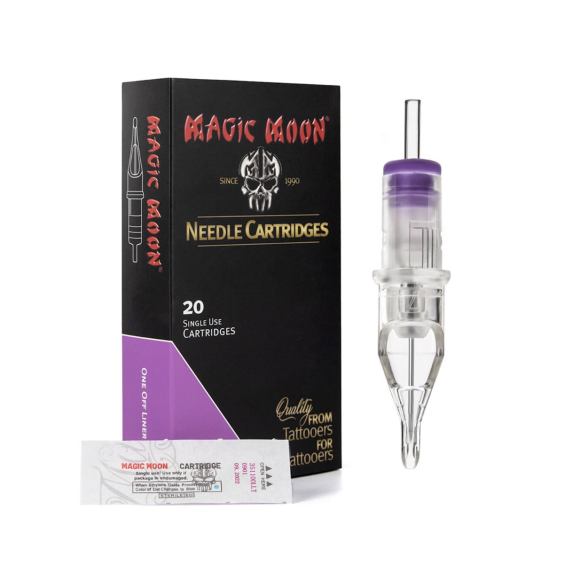 Confezione da 20 cartucce Magic Moon 0,35MM One Off Liner Long Taper