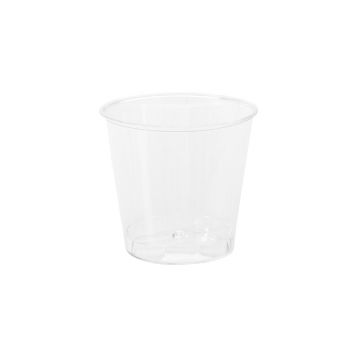 Confezione da 100 mini bicchieri di plastica per risciacquo da 20 ml - trasparenti