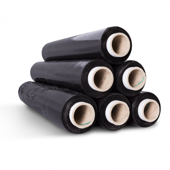 Pellicola termoretraibile elasticizzata per pallet nera (400 mm x 200 m)