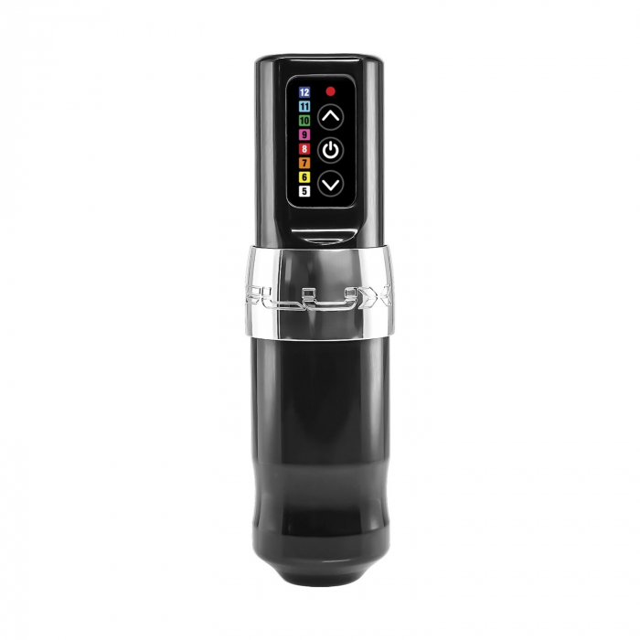 Macchina per tatuaggi wireless FK Irons Spektra Flux con PowerBolt aggiuntivo - Cromato