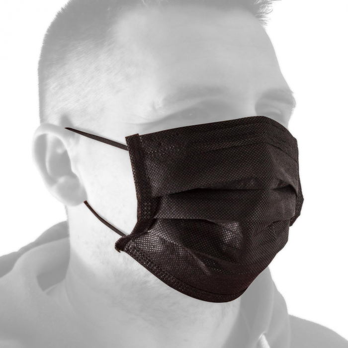 Confezione da 50 mascherine nere Killer Ink Black Line