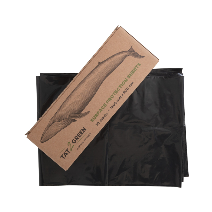 Confezione da 30 Tat2Green - Teli Protettivi Neri per Superfici - 1200mm x 900mm