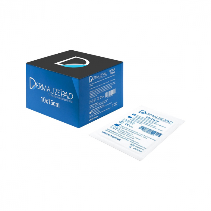 Dermalize Pad - Tamponi assorbenti sterilizzati - Scatola da 100