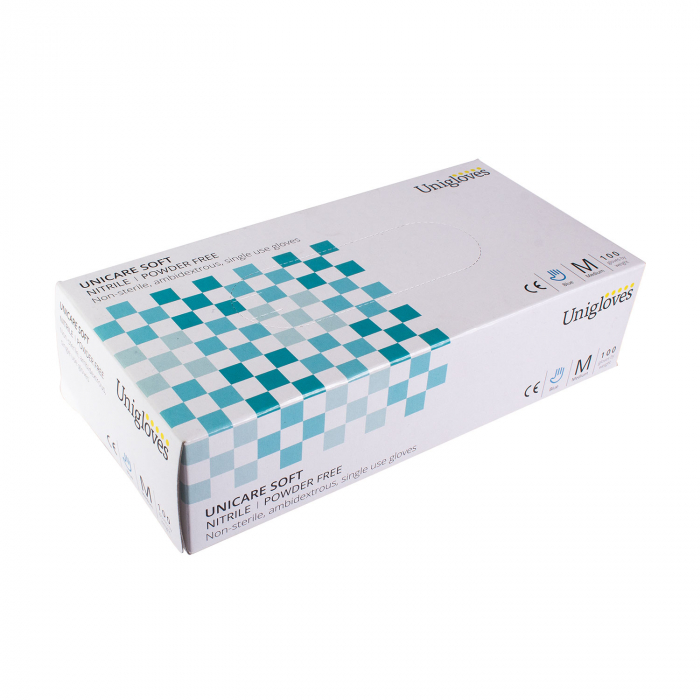 Scatola da 100 Guanti in Nitrile Unicare Blu