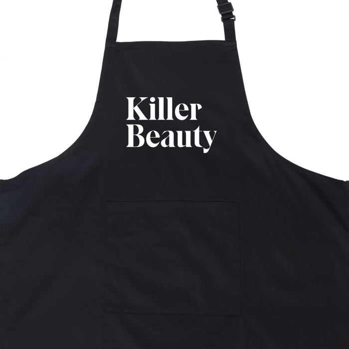 Grembiule Killer Beauty con tasca - Nero