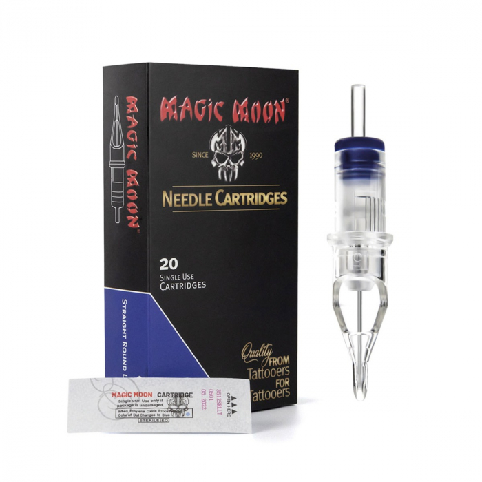 Confezione da 20 cartucce Magic Moon 0,35MM Straight Round Liner Long Taper