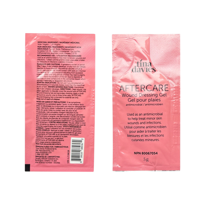 Scatola da 10 ustine di gel curativo Tina Davies Aftercare Healing gel (5g)