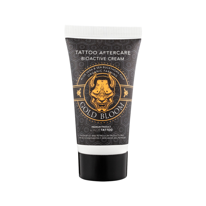 Tubetti Aloe Tattoo Gold Bloom Nuova Formula Aftercare con Espositore 12x30g