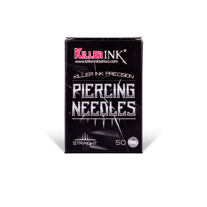 Confezione da 50 aghi per piercing Killer Ink Precision dritti (4G-8G)