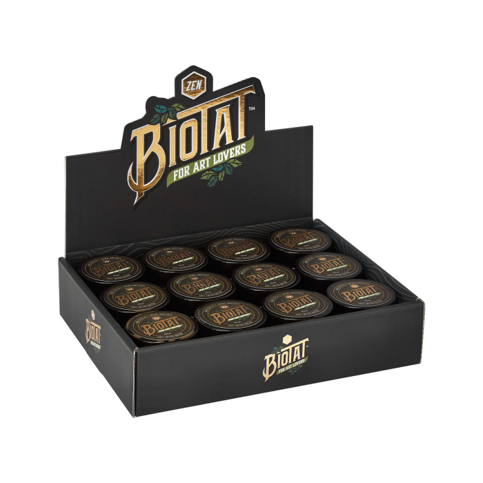 Box of 12 BIOTAT Tattoo Zen Soft Butter 50ml Studio Display