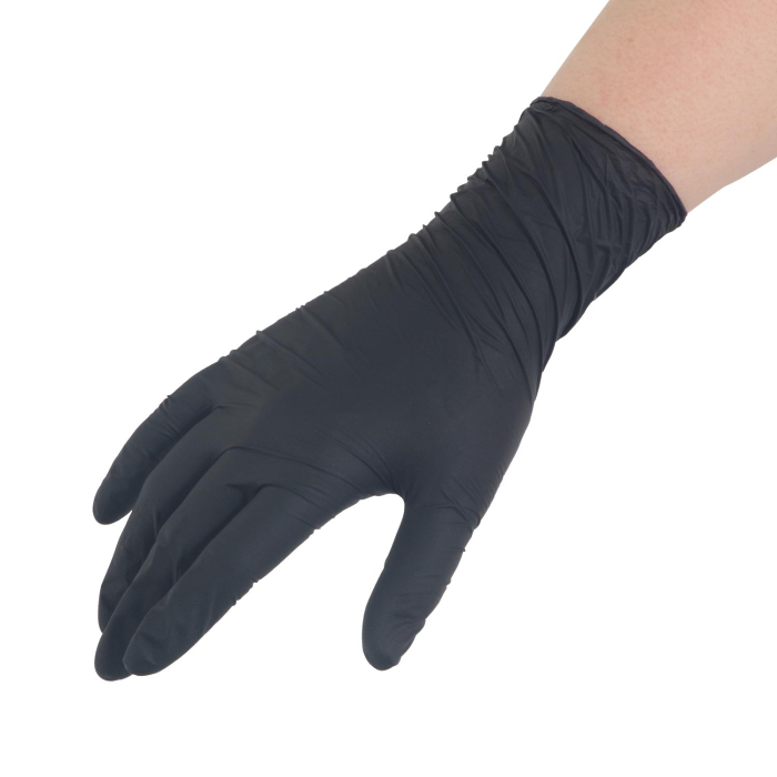 Confezione da 100 guanti in nitrile nero Killer Beauty