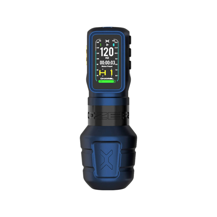 Ozer X Channel Wireless Tattoo Machine - Blue