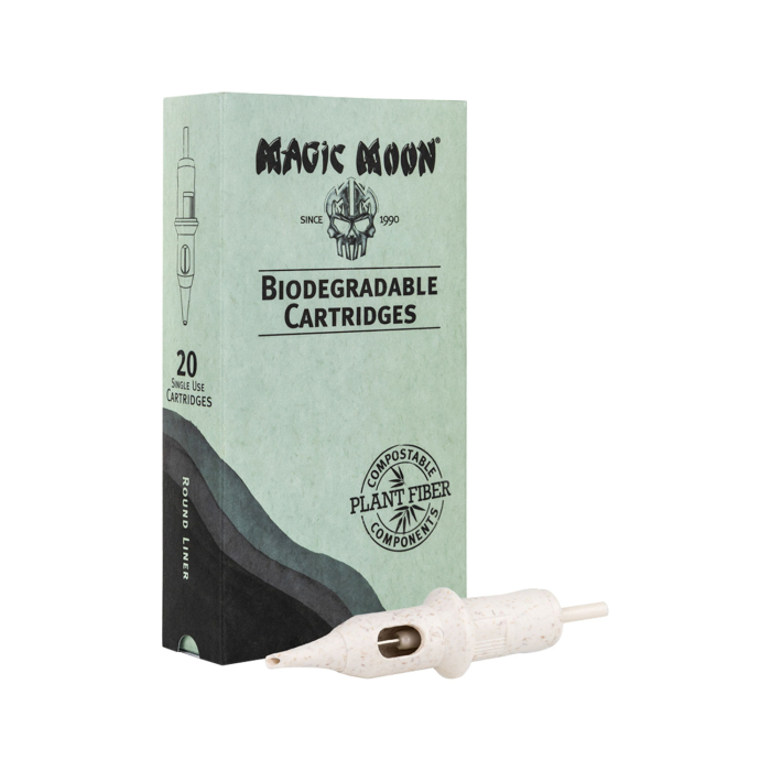 Confezione da 20 cartucce biodegradabili Magic Moon 0,30MM Round Liner Medium Taper