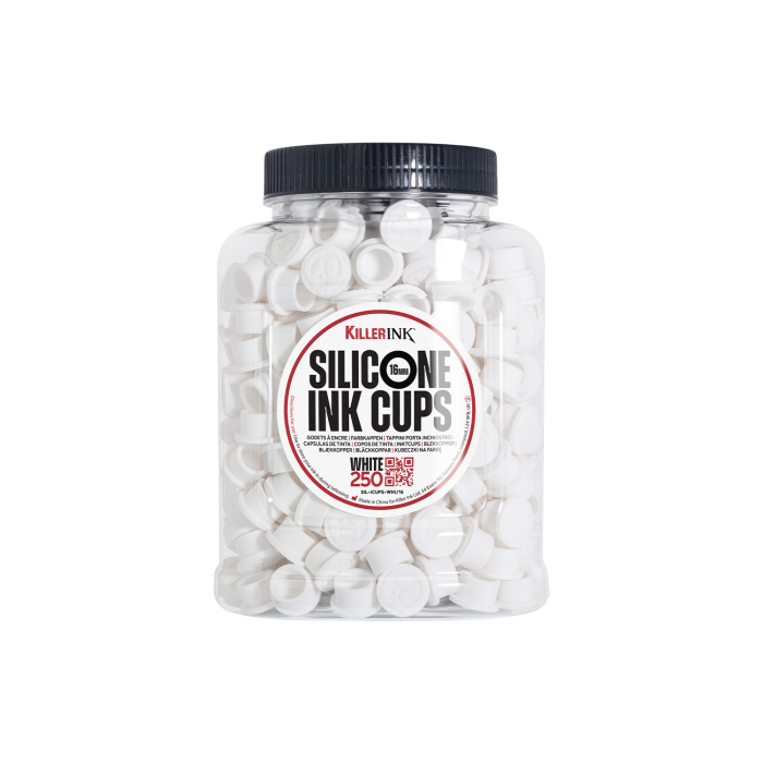 Sacchetto da 250 Coppe per Inchiostro in Silicone Bianco Killer Ink