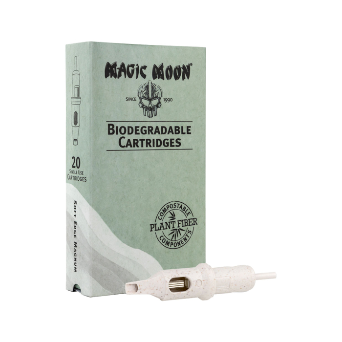 Confezione da 20 cartucce biodegradabili Magic Moon 0,30MM Soft Edge Magnum Long Taper