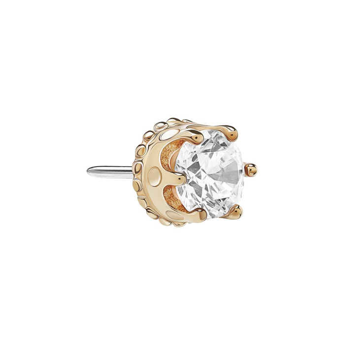 Corona senza filettatura Tilum con gioiello in oro 14kt