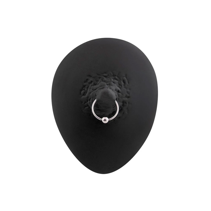 Anello con perlina prigioniera in titanio Tilum e sfera