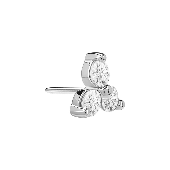 Top senza filettatura con gioiello Trinity Tilum in oro 14kt