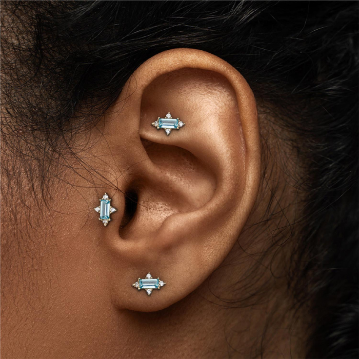 Top senza filettatura Royal Baguette in oro giallo 14kt Tilum