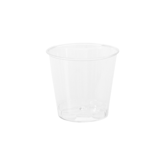 Confezione da 100 mini bicchieri di plastica per risciacquo da 20 ml - trasparenti