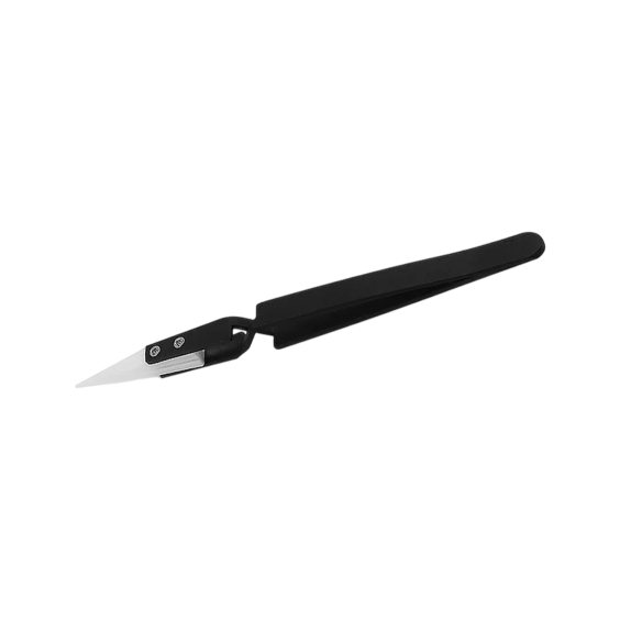 Pinzette curve nere per gioielli con punta in ceramica - Aces Supply
