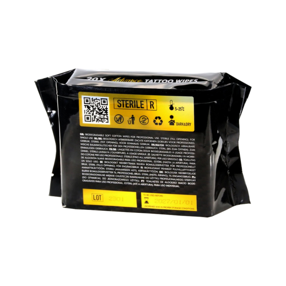 Confezione da 20 salviette biodegradabili Advance Tattoo 135x105x55mm