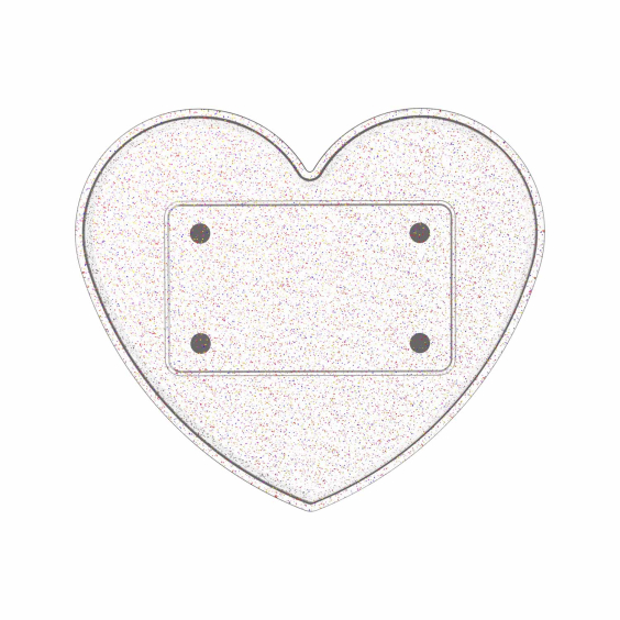 Ghost Heart Glitter Tray Top (solo vassoio)