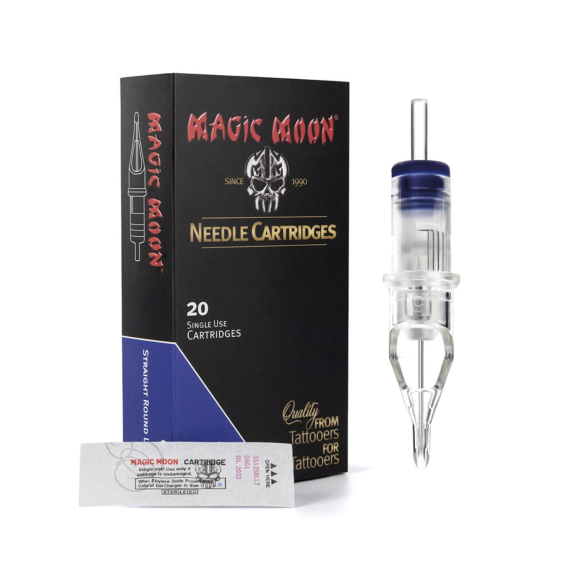 Confezione da 20 cartucce Magic Moon 0,35MM Straight Round Liner Medium Taper