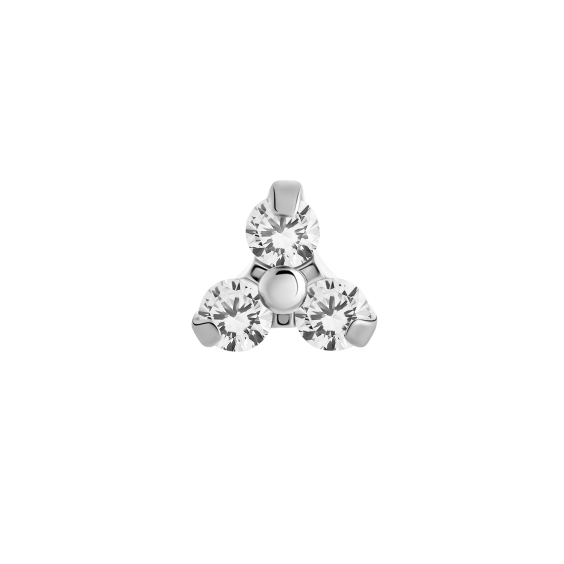 Top Trinity con gioiello in titanio e filettatura interna Tilum - Small