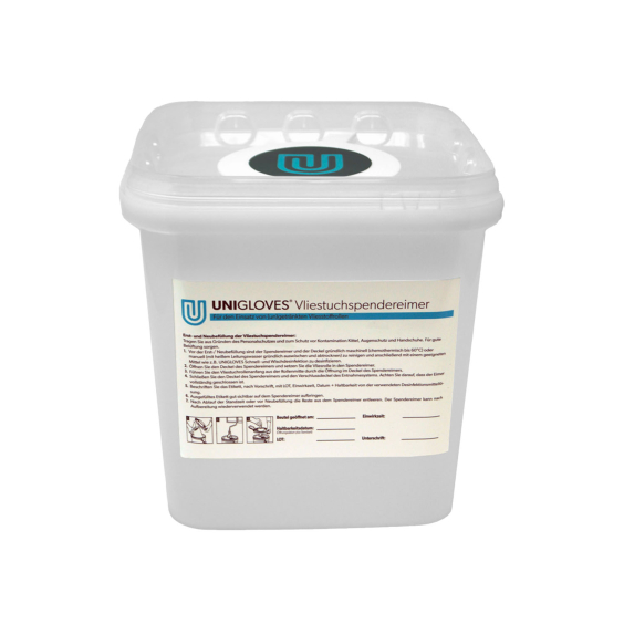 Unigloves Dispenser a Secchiello per Salviette con Coperchio Trasparente