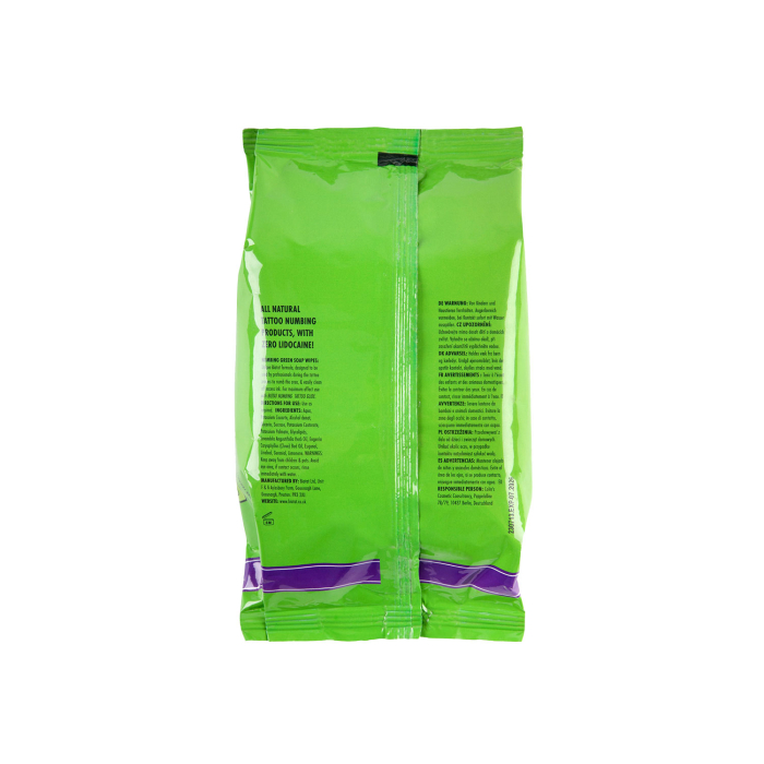 Confezione da 40 salviette di sapone verde anestetico BIOTAT