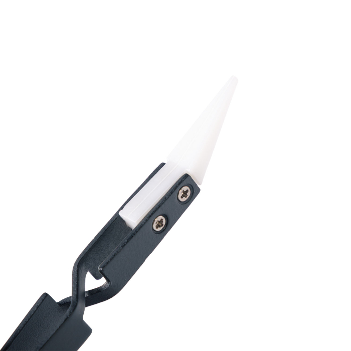 Pinzette angolate nere per gioielli con punta in ceramica - Aces Supply