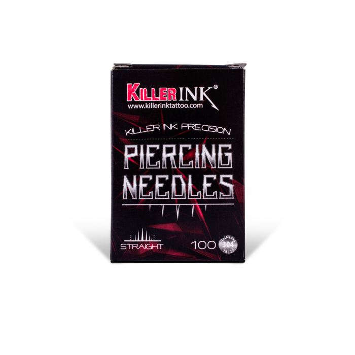 Confezione da 100 aghi per piercing Killer Ink Precision dritti (10G-20G)