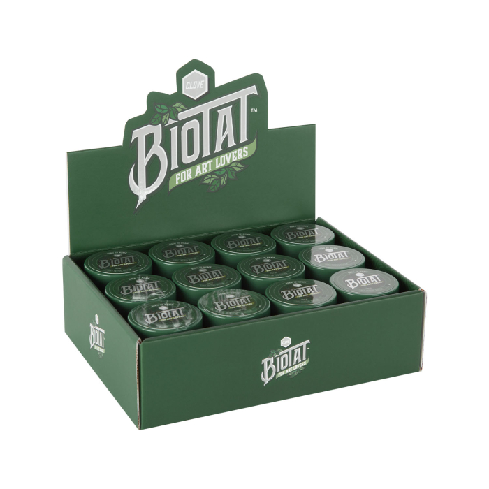 Scatola da 12 BIOTAT Tattoo Clove Soft Butter 50 ml (Espositore da Studio)