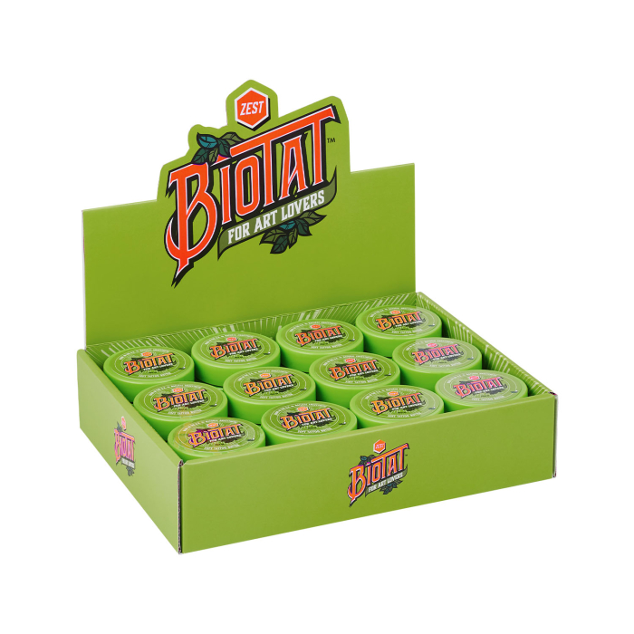 Scatola da 12 BIOTAT Tattoo Zest Soft Butter 50 ml (Espositore da Studio)