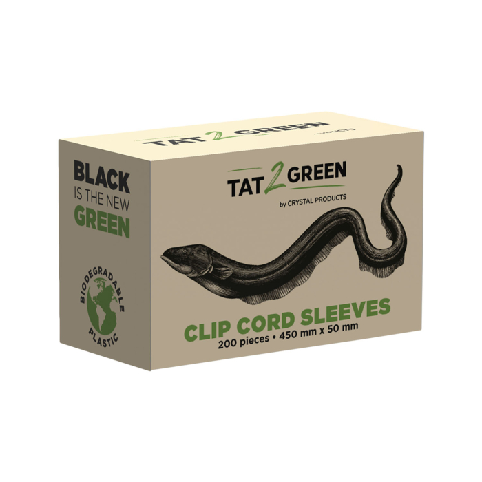 Confezione da 200 Tat2Green - Coperture Nere Pre-Tagliate per Cavi Clip Cord