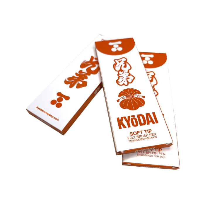 Confezione da 5 penne a punta morbida Kyodai Vermillion