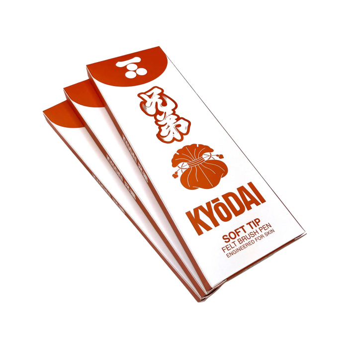 Confezione da 5 penne a punta morbida Kyodai Vermillion