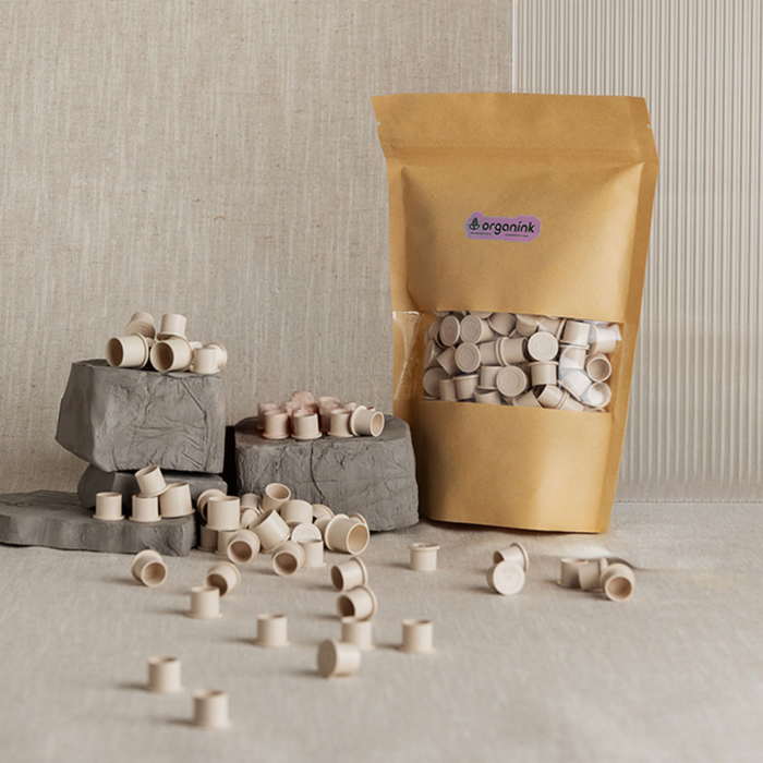 Sacchetto da 250 Coppette Organink Ecologiche Antirovesciamento per Inchiostro da Tatuaggio