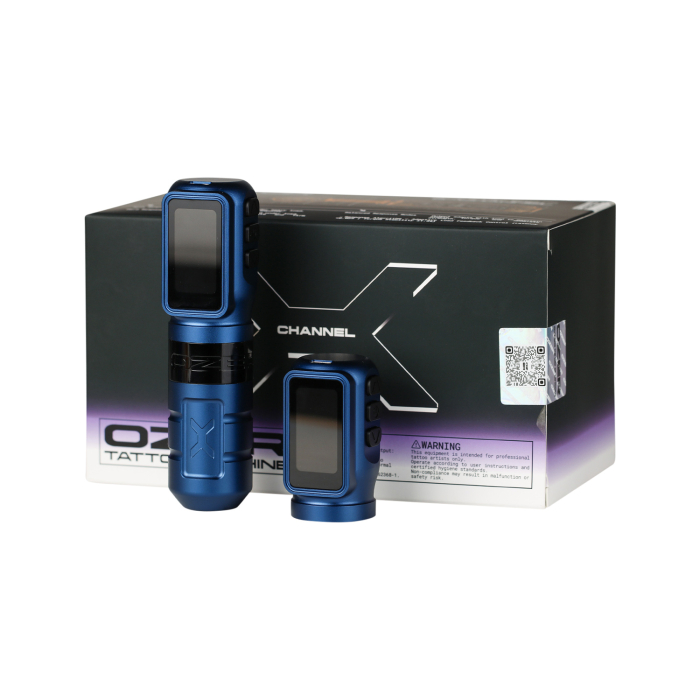 Macchina per tatuaggi wireless Ozer X Channel - Blu