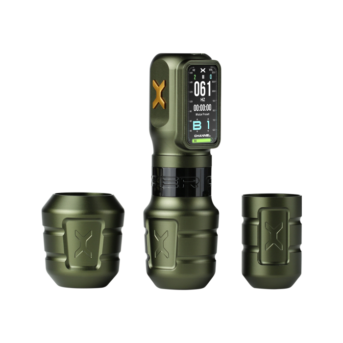 Macchina per tatuaggi wireless Ozer X Channel - Verde
