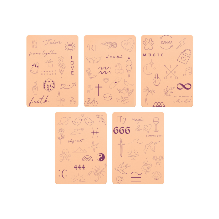 Set di 5 cuscinetti in pelle sintetica prestampata Skins® - Extra Soft