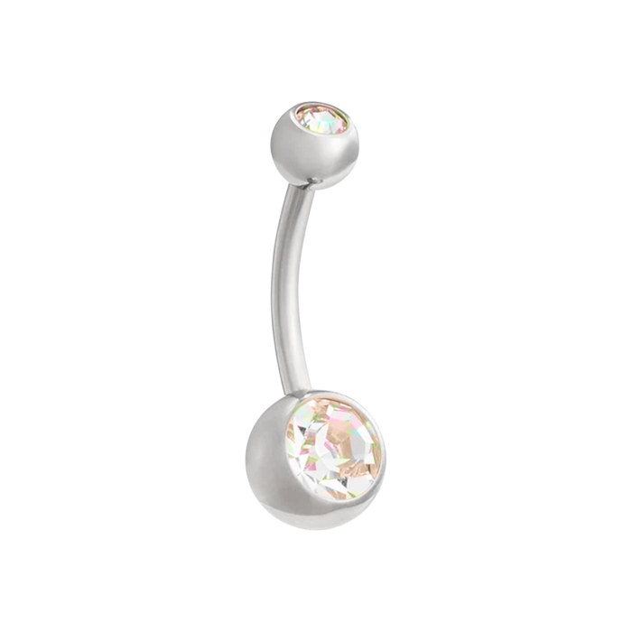 Anello per ombelico in titanio con gioiello Tilum