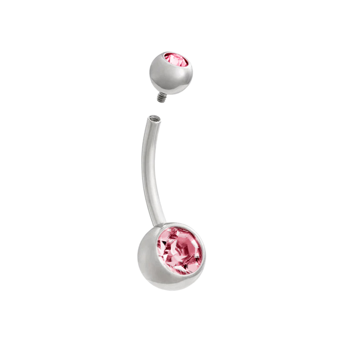 Anello per ombelico in titanio con gioiello Tilum