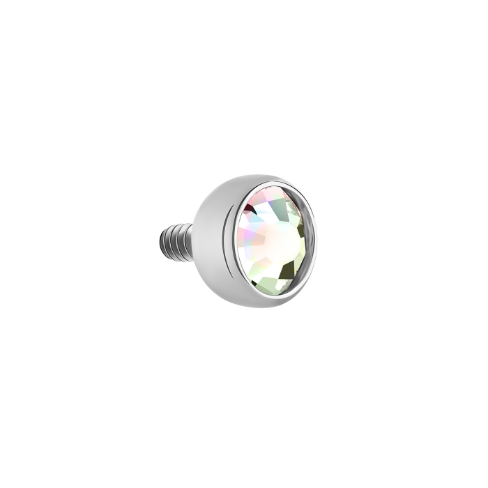 Top a sfera con gioiello in titano con filettatura interna Tilum