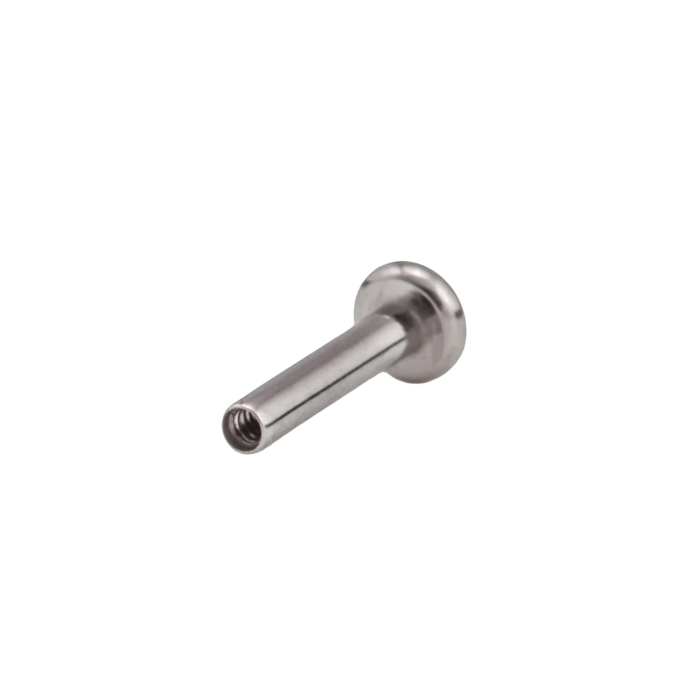 Barretta labret con filettatura interna in titanio Tilum - Disco piatto - Versione 2