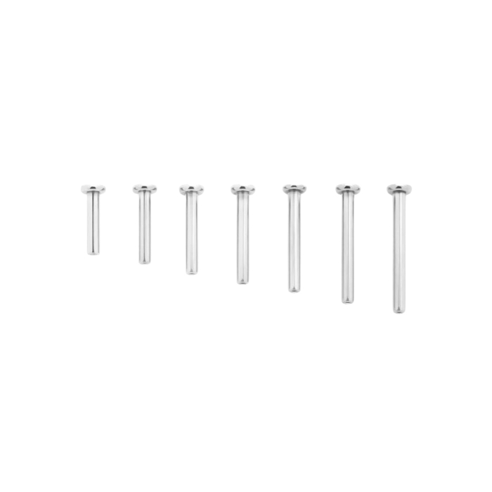 Perno labret a disco piatto senza filettatura in titanio Tilum