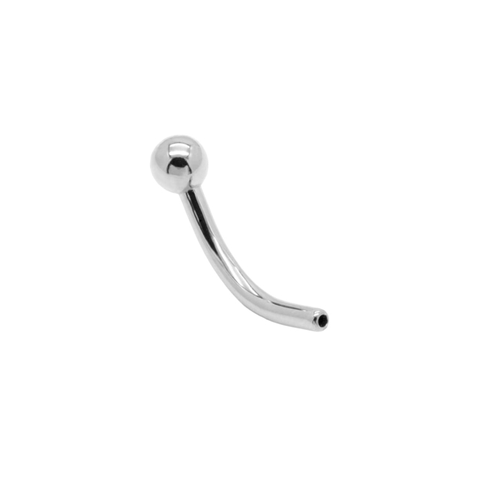 Barbell curvo senza filettatura in titanio Tilum con sfera fissa