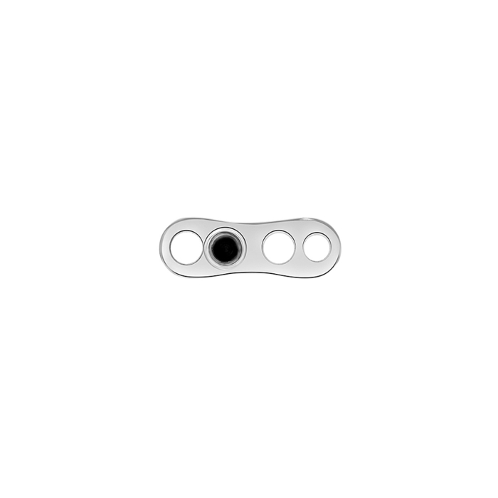 Ancoraggio dermico in titanio Tilum 14G - Rialzo 2 mm - Base a 3 fori - 14G